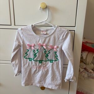 Cecil and Lou Christmas Tree Embroidered Name Shirt 3T